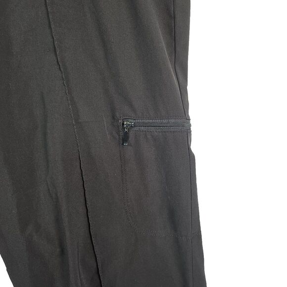 Zenergy by Chico's Cropped Cargo Ankle Pants Women's 2 (US 12) Pull On Black - Picture 5 of 11